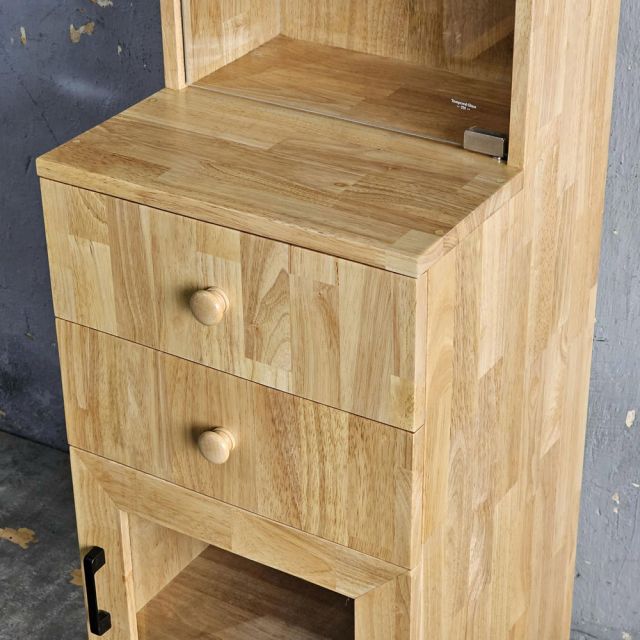 Tủ lưu trữ nước hoa TINY 40X40X170cm gỗ cao su TBTL003