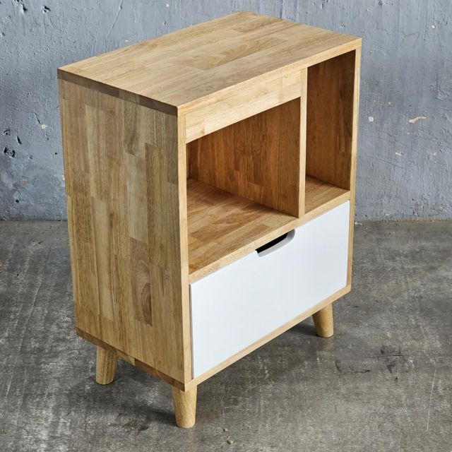 Tủ đầu giường 50x30x65cm gỗ cao su TDG68070