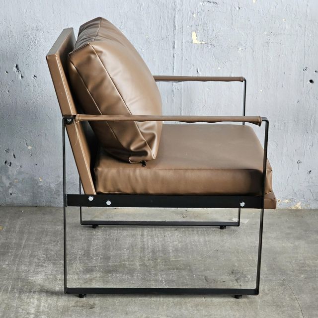 Ghế sofa đơn khung sắt nệm bọc da Si GSD68115