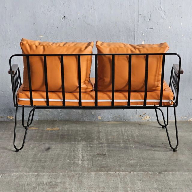 Ghế sofa băng 2 chỗ ngồi nệm simili khung sắt SFB68062