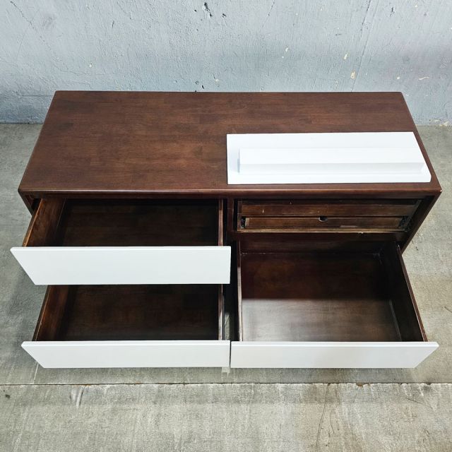 Tủ đồ có ngăn giấu tiền 120x45x50cm gỗ cao su TCN68089