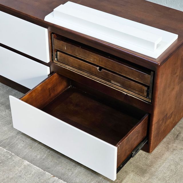 Tủ đồ có ngăn giấu tiền 120x45x50cm gỗ cao su TCN68089