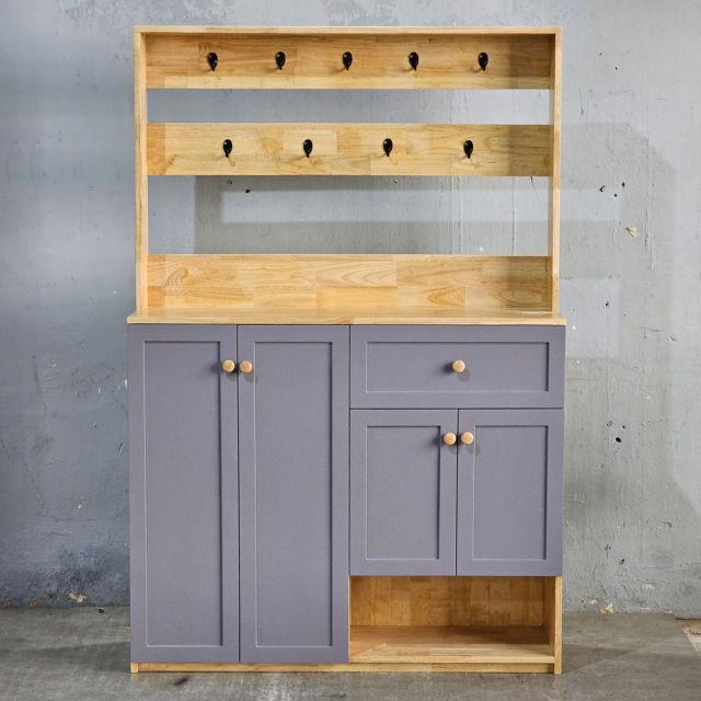 Tủ hành lang 120x35x180cm gỗ cao su THL002