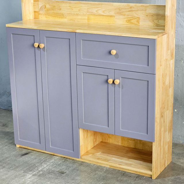 Tủ hành lang 120x35x180cm gỗ cao su THL002