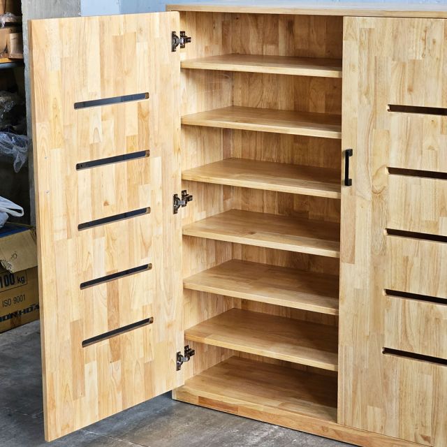 Tủ giày dép 120x35x126cm gỗ cao su KG68112