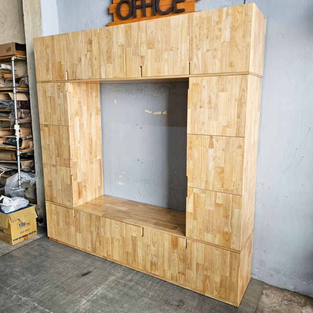 Tủ locker văn phòng 220x45x223cm gỗ cao su THSL012