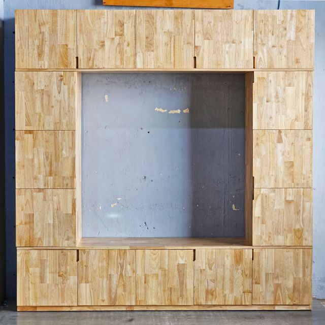 Tủ locker văn phòng 220x45x223cm gỗ cao su THSL012