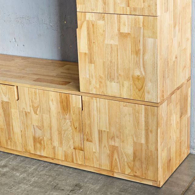 Tủ locker văn phòng 220x45x223cm gỗ cao su THSL012