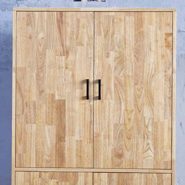 Tủ lưu trữ 85x40x202cm gỗ cao su TDBN003