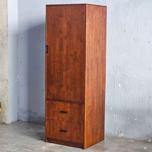 Tủ quần áo nhỏ 60x55x180cm gỗ cao su TQA68084