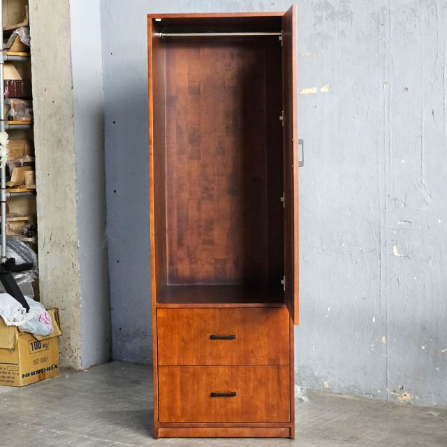 Tủ quần áo nhỏ 60x55x180cm gỗ cao su TQA68084