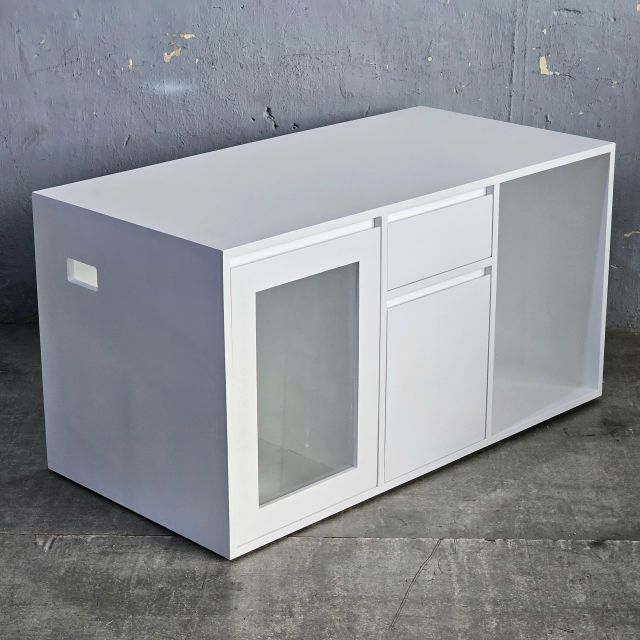 Tủ trang trí nhiều hộc 120x60x62cm gỗ cao su KTB68254