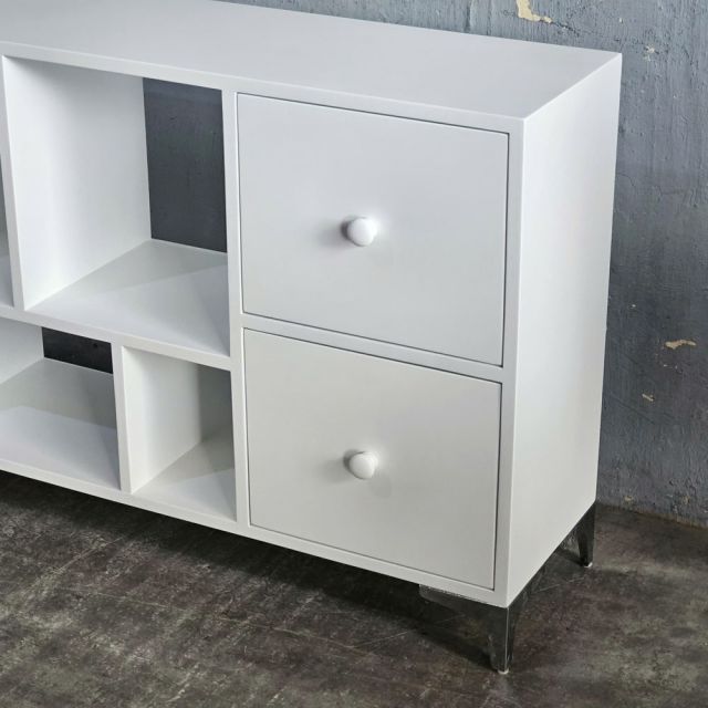 Kệ trang trí FUZZE 150x30x72cm gỗ cao su KTT68062