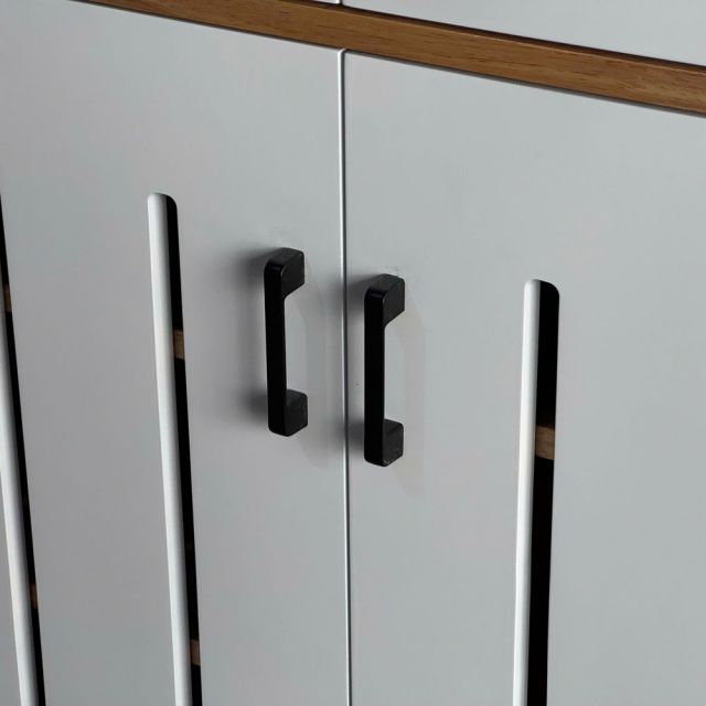 Kệ tủ để giày dép 100x35x224cm gỗ cao su khung sắt KG68114