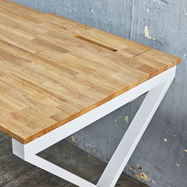 Bàn có hộp điện 160x70cm gỗ cao su XConcept ZD037