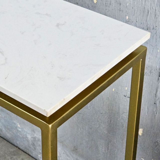 Bàn console ROVE mặt đá khung sắt CST044