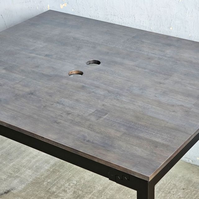 Bàn cụm 2 chỗ ngồi 120x100cm gỗ cao su hệ UConcept HBUC070