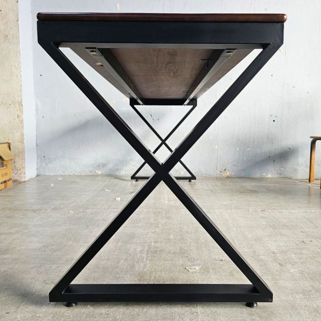 Bàn cụm 2 người 200x60cm gỗ cao su hệ XConcept HBXC054