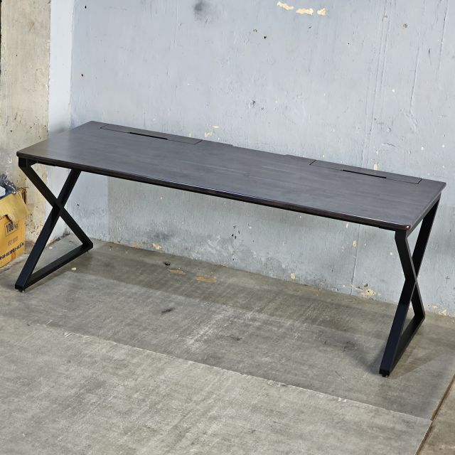 Bàn có hộp điện 200x80cm gỗ tràm chân chữ X ZD036