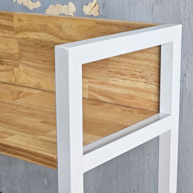 Bàn làm việc liền kệ 100x60x150cm gỗ cao su FD68086