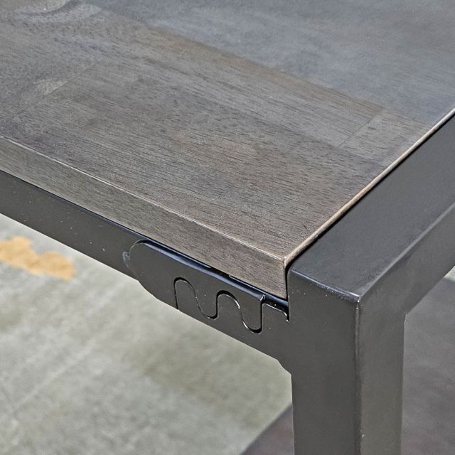 Bàn máy tính liền kệ 100x60x150cm gỗ cao su CD68046