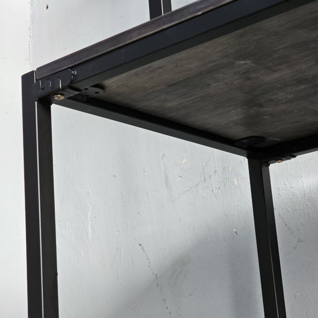 Bàn máy tính liền kệ 100x60x150cm gỗ cao su CD68046