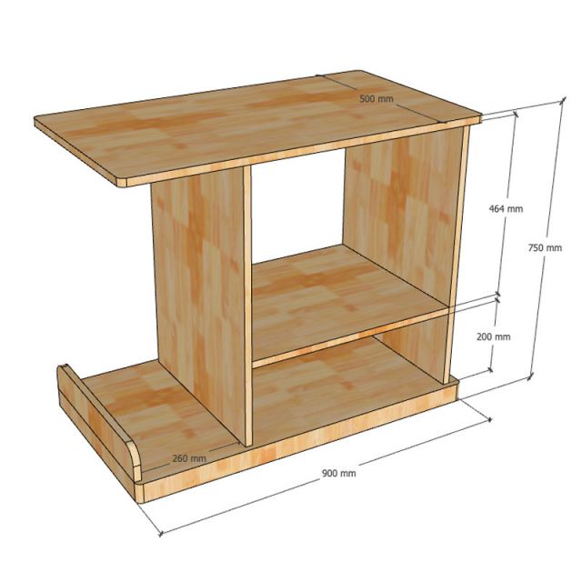 Bàn máy tính 90x50x75cm gỗ cao su CD68047