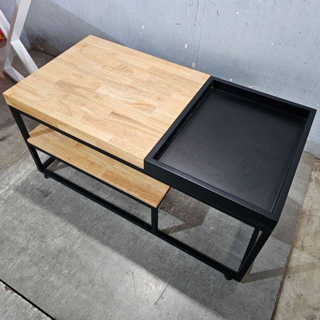 Bàn trà phòng khách 100x50cm gỗ cao su TT68334