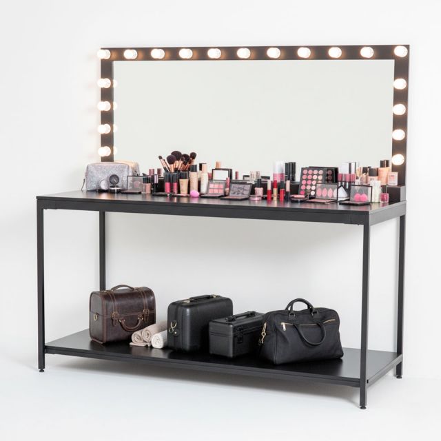 Bàn trang điểm 200x80x186cm gỗ cao su BTD68084