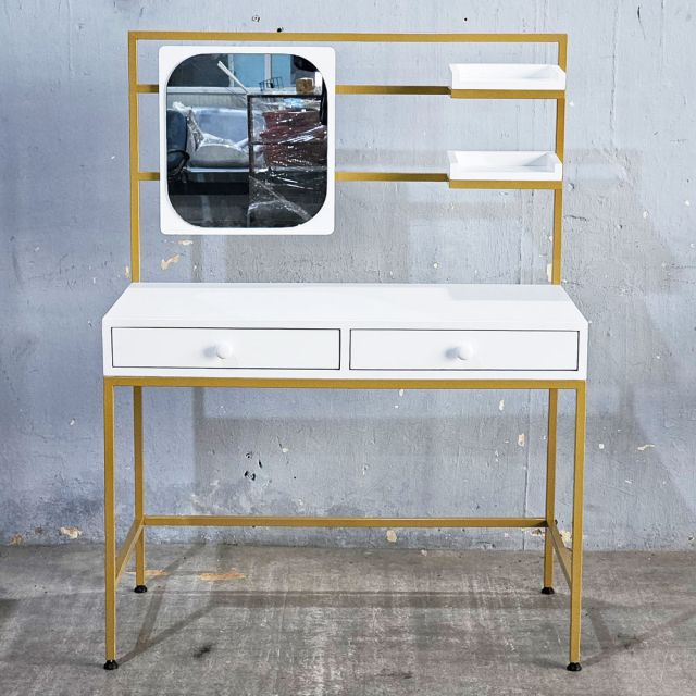 Bàn trang điểm có khay để đồ 100x50cm gỗ cao su BTD68082