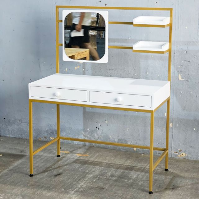 Bàn trang điểm có khay để đồ 100x50cm gỗ cao su BTD68082