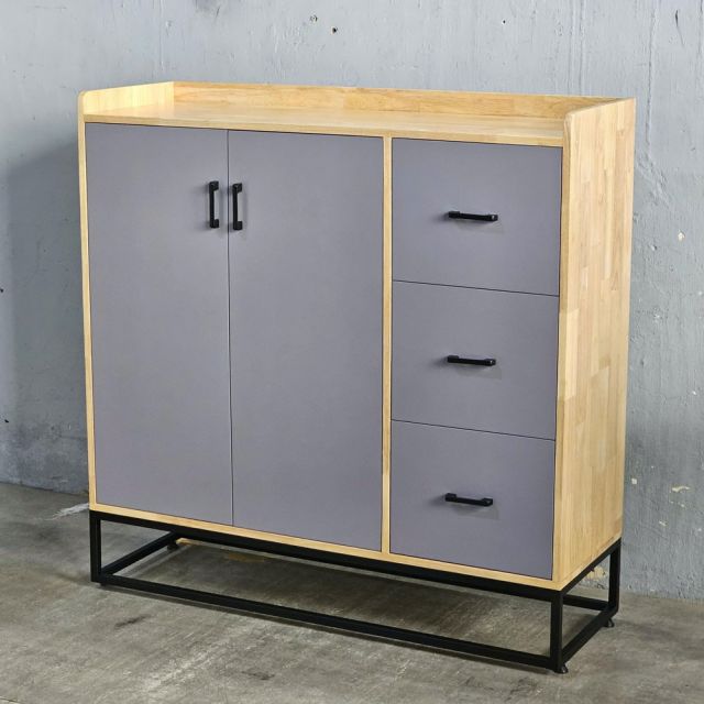 Tủ trang trí 120x40cm gỗ cao su KTB68257