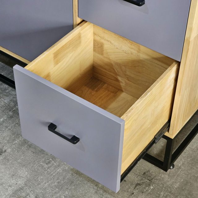 Tủ trang trí 120x40cm gỗ cao su KTB68257