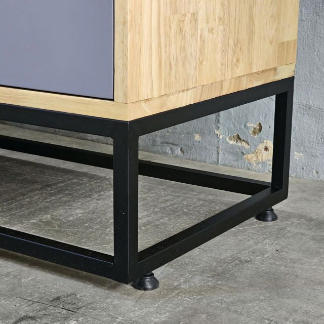 Tủ trang trí 120x40cm gỗ cao su KTB68257