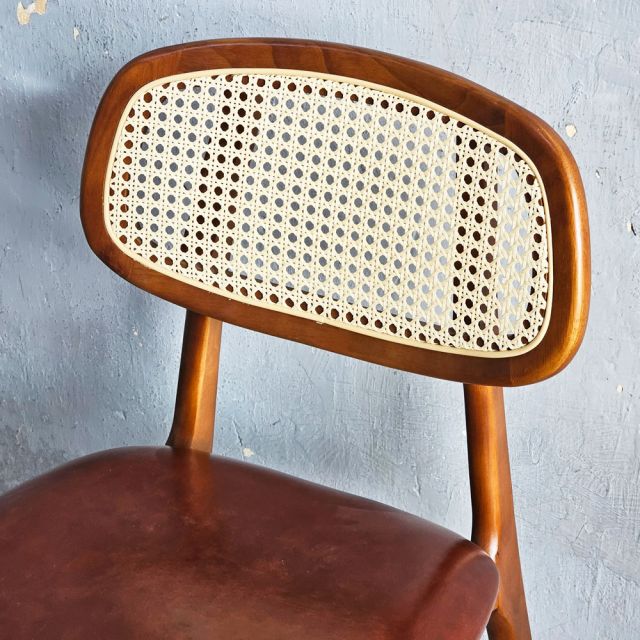 Ghế SECCO gỗ cao su lưng lưới mắt cáo GCF217