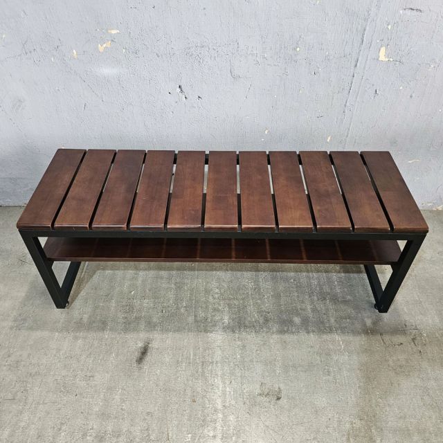 Ghế băng ngồi thay giày 120x40x45cm gỗ cao su GBD061