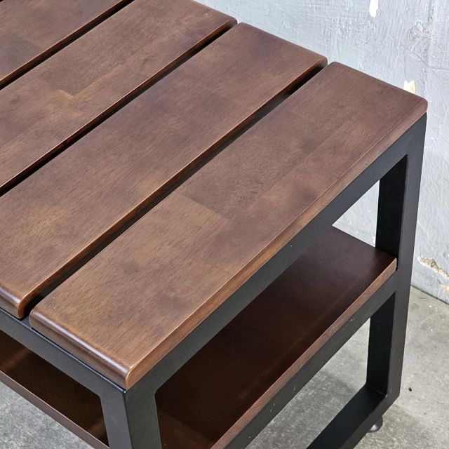 Ghế băng ngồi thay giày 120x40x45cm gỗ cao su GBD061