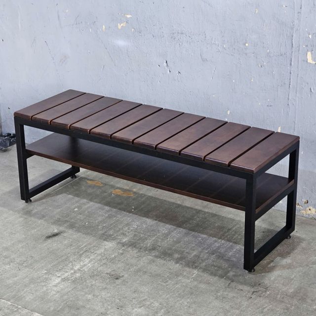 Ghế băng ngồi thay giày 120x40x45cm gỗ cao su GBD061