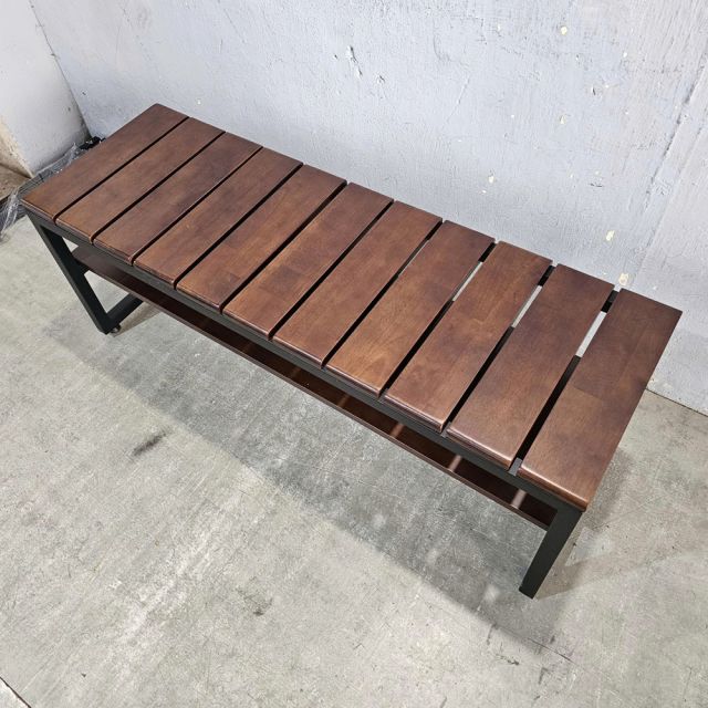 Ghế băng ngồi thay giày 120x40x45cm gỗ cao su GBD061