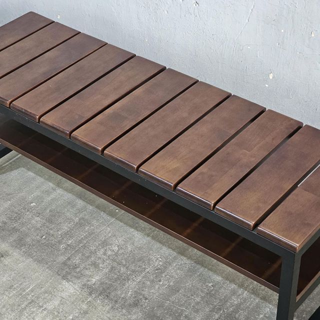 Ghế băng ngồi thay giày 120x40x45cm gỗ cao su GBD061