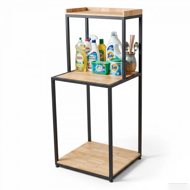 Kệ để máy rửa chén 66x60x150cm gỗ cao su KMRC003