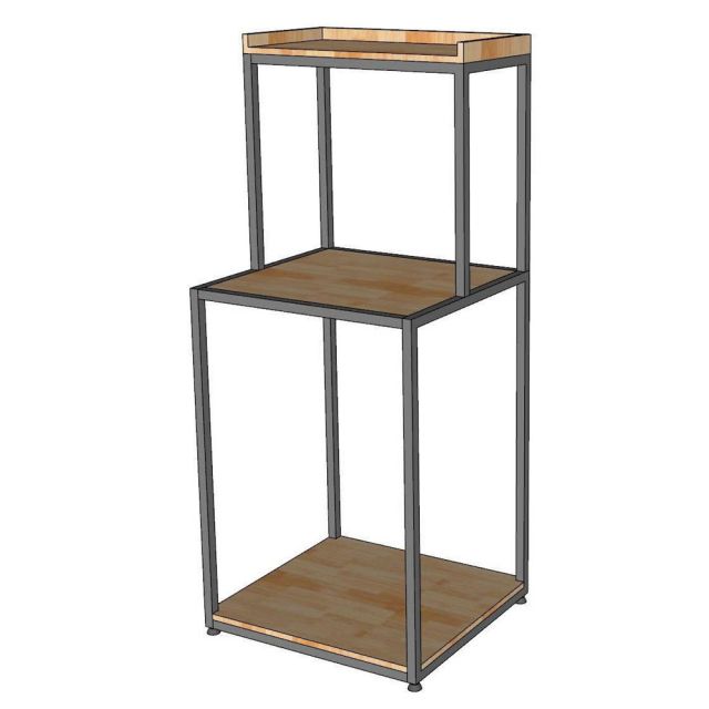 Kệ để máy rửa chén 66x60x150cm gỗ cao su KMRC003