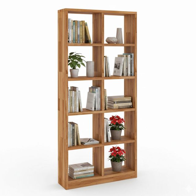 Kệ sách 5 tầng 80x25x180cm gỗ tràm KS68362