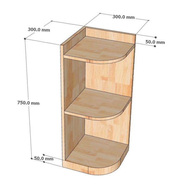 Tủ kệ trang trí 150x30x75cm gỗ cao su KTB68256