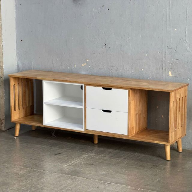 Kệ tivi HAPI 180x39cm gỗ cao su KTV68133