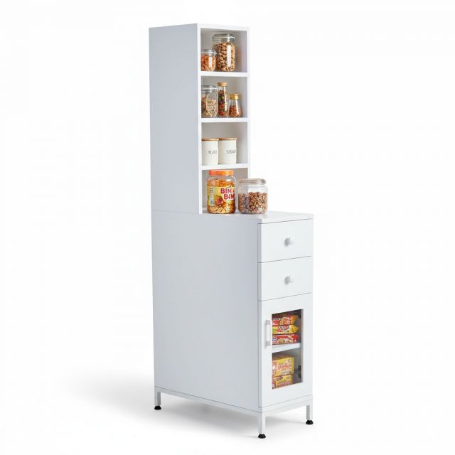 Tủ hông tủ lạnh 30x64x153cm gỗ cao su TBTL004