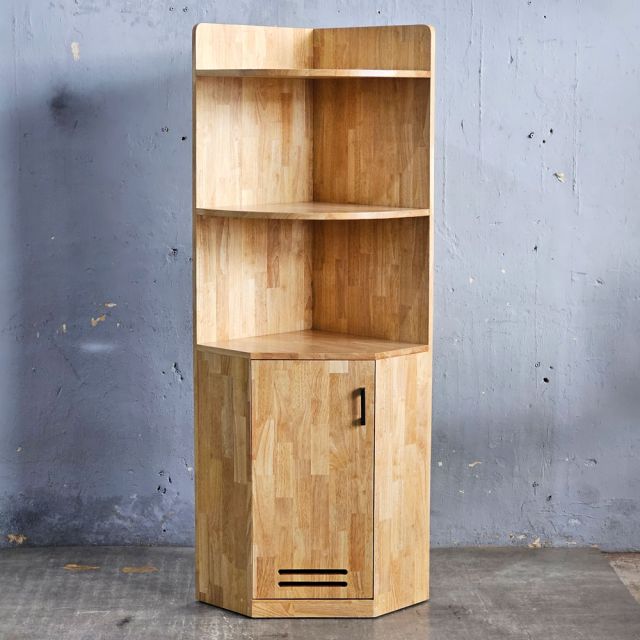 Kệ góc tường 48x48x165cm gỗ cao su KGT68032