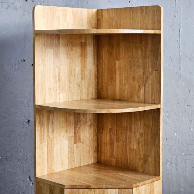 Kệ góc tường 48x48x165cm gỗ cao su KGT68032