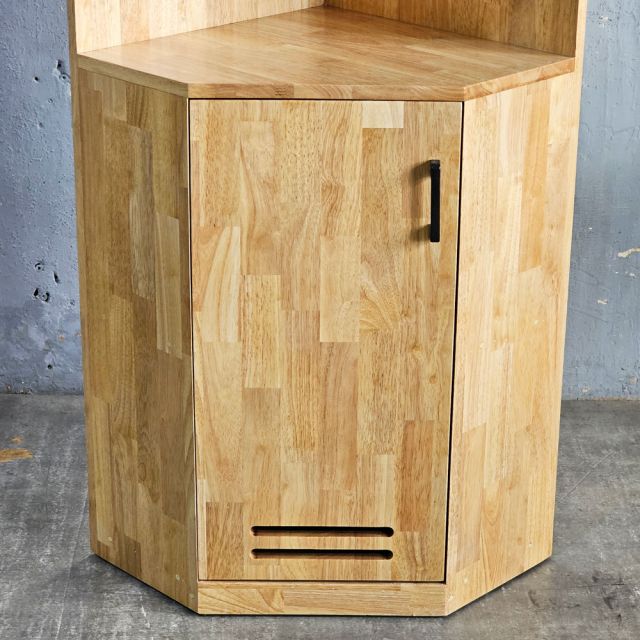 Kệ góc tường 48x48x165cm gỗ cao su KGT68032