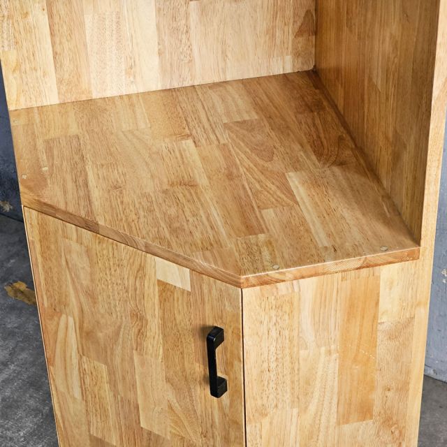 Kệ góc tường 48x48x165cm gỗ cao su KGT68032